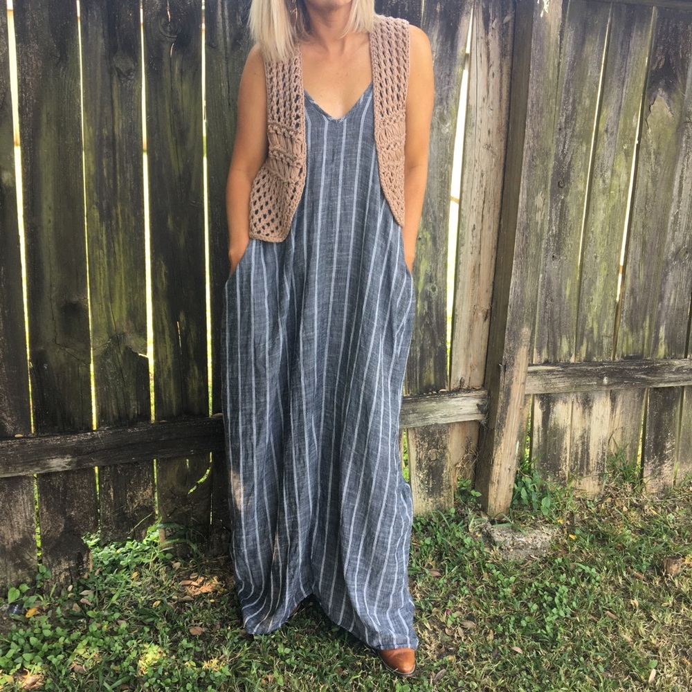 Tan Layering Woven Vest